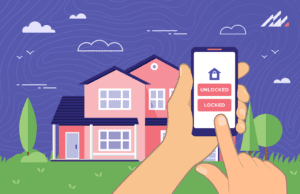 House with cellphone 