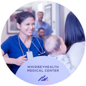 Image of nurse with baby.