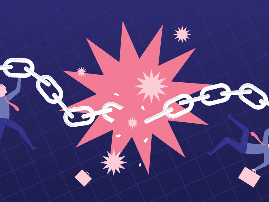 graphic showing chain breaking