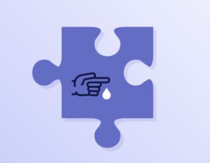 puzzle piece with hand emoji inside.