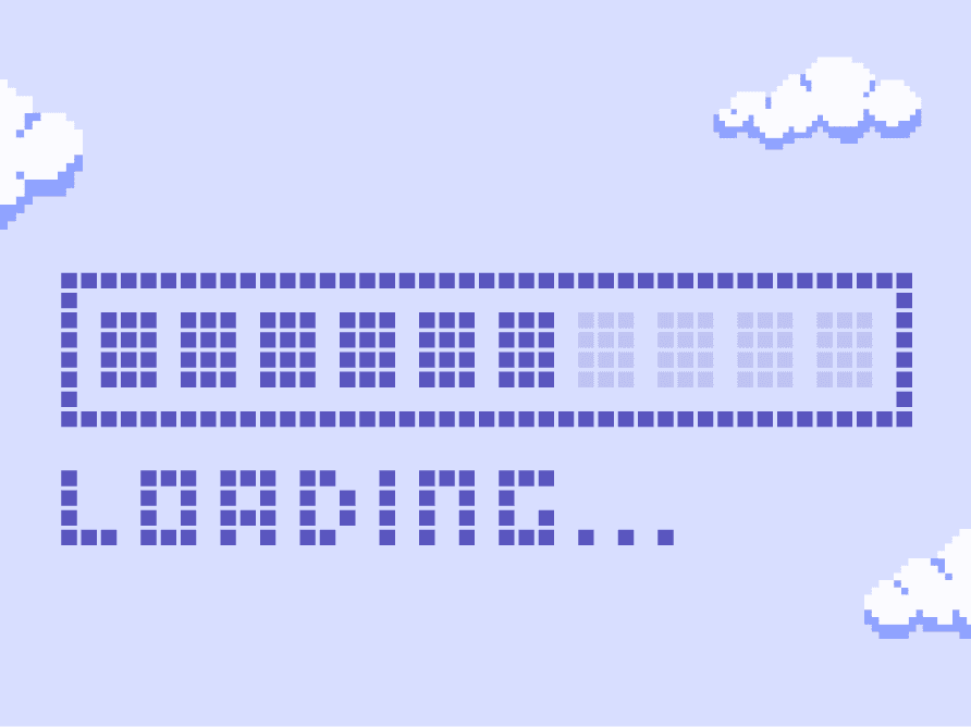 A purple loading screen