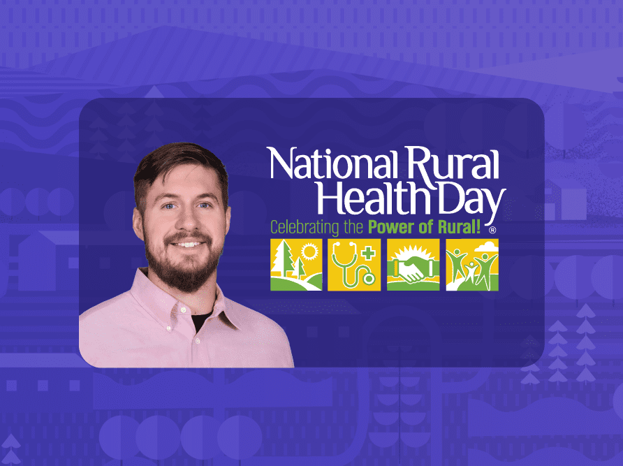 Natural Rural Health Day graphic with Nick Parson's headshot.