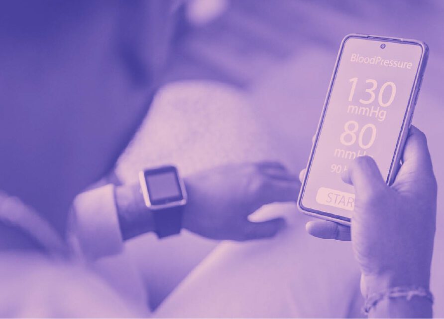 person using ehr on phone