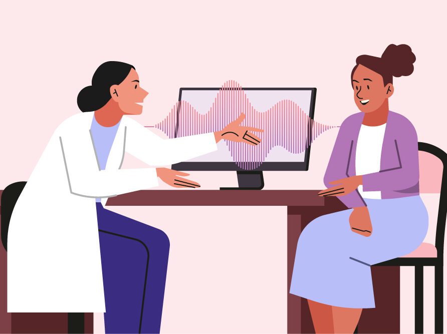 doctor talking to patient face to face