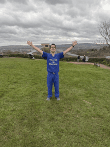 Altera employee volunteering at a race