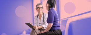 doctor talking to patient