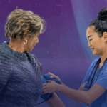 Doctor and patient interacting