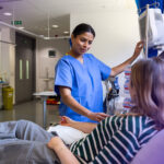 nurse and patient in hospital