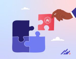 4 puzzle pieces, with AI written on one of them