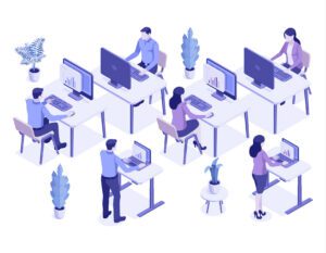 people at desk