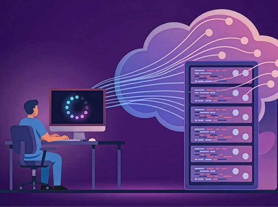 computer and cloud imagery